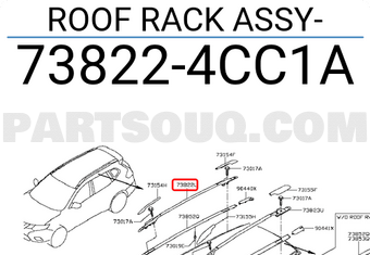 Nissan 738224CC1A ROOF RACK ASSY