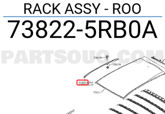 Nissan 738225RB0A RACK ASSY - ROO