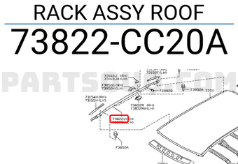 Nissan 73822CC20A RACK ASSY ROOF