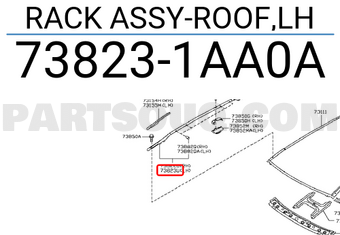 Nissan 738231AA0A RACK ASSY-ROOF,LH