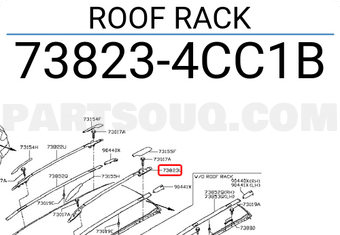 Nissan 738234CC1B ROOF RACK