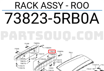 Nissan 738235RB0A RACK ASSY - ROO