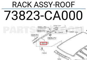 Nissan 73823CA000 RACK ASSY-ROOF
