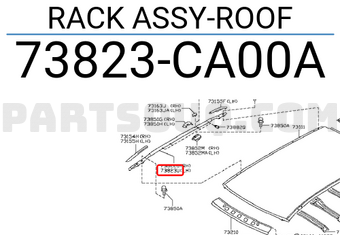 Nissan 73823CA00A RACK ASSY-ROOF