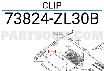 Nissan 73824ZL30B CLIP