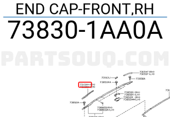 Nissan 738301AA0A END CAP-FRONT,RH