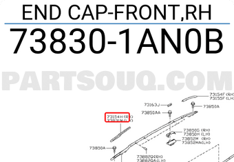 Nissan 738301AN0B END CAP-FRONT,RH