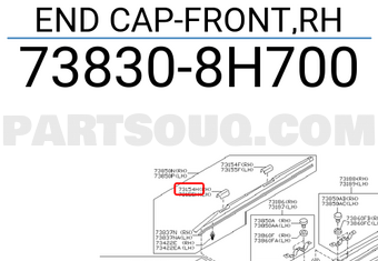 Nissan 738308H700 END CAP-FRONT,RH
