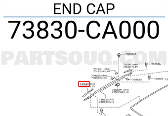 Nissan 73830CA000 END CAP