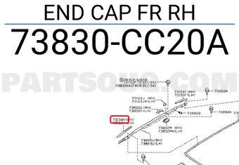 Nissan 73830CC20A END CAP FR RH