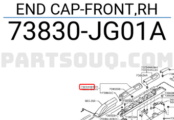 Nissan 73830JG01A END CAP-FRONT,RH
