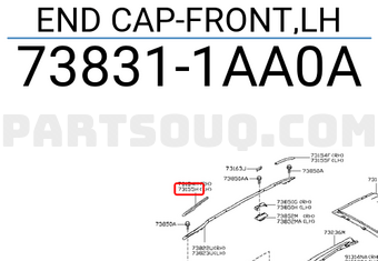 Nissan 738311AA0A END CAP-FRONT,LH