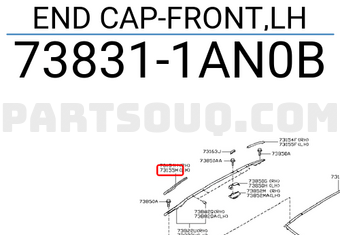 Nissan 738311AN0B END CAP-FRONT,LH