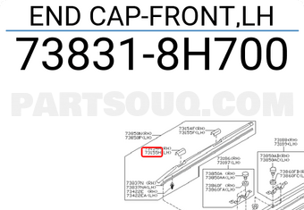 Nissan 738318H700 END CAP-FRONT,LH