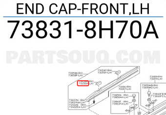 Nissan 738318H70A END CAP-FRONT,LH