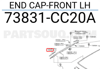 Nissan 73831CC20A END CAP-FRONT LH
