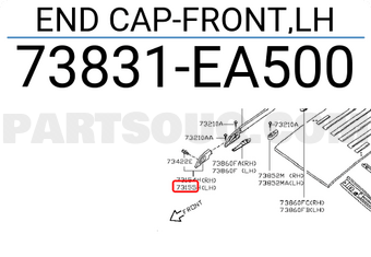 Nissan 73831EA500 END CAP-FRONT,LH