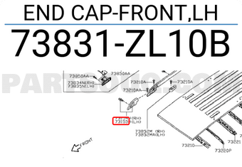 Nissan 73831ZL10B END CAP-FRONT,LH
