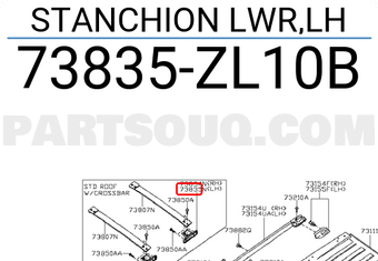 Nissan 73835ZL10B STANCHION LWR,LH
