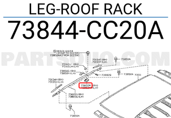 Nissan 73844CC20A LEG-ROOF RACK