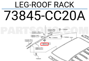Nissan 73845CC20A LEG-ROOF RACK