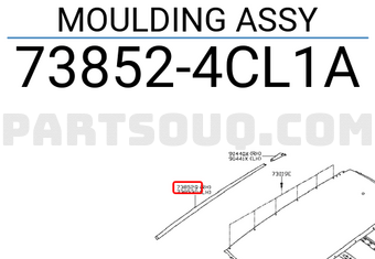 Nissan 738524CL1A MOULDING ASSY