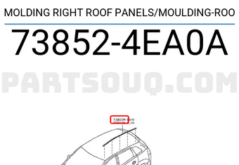 Nissan 738524EA0A MOLDING RIGHT ROOF PANELS/MOULDING-ROO