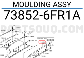 Nissan 738526FR1A MOULDING ASSY