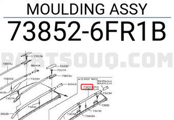 Nissan 738526FR1B MOULDING ASSY