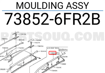 Nissan 738526FR2B MOULDING ASSY