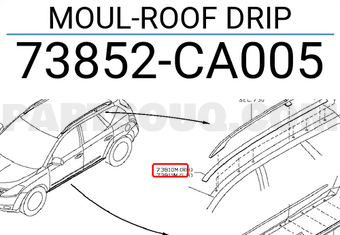 Nissan 73852CA005 MOUL-ROOF DRIP