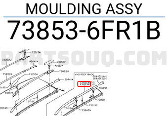 Nissan 738536FR1B MOULDING ASSY