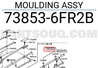 Nissan 738536FR2B MOULDING ASSY