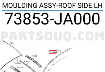 Nissan 73853JA000 MOULDING ASSY-ROOF SIDE LH