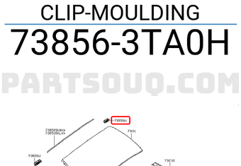 Nissan 738563TA0H CLIP-MOULDING