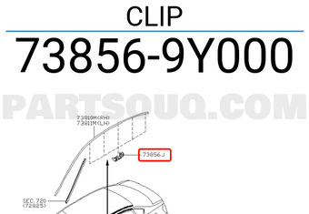 Nissan 738569Y000 CLIP
