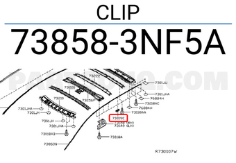 Nissan 738583NF5A CLIP