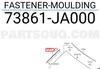 Nissan 73861JA000 FASTENER-MOULDING