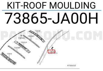Nissan 73865JA00H KIT-ROOF MOULDING
