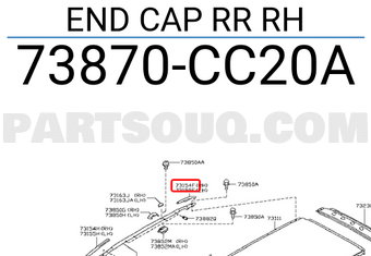 Nissan 73870CC20A END CAP RR RH