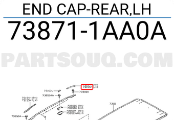Nissan 738711AA0A END CAP-REAR,LH