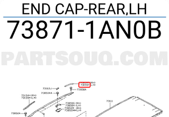 Nissan 738711AN0B END CAP-REAR,LH