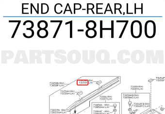 Nissan 738718H700 END CAP-REAR,LH