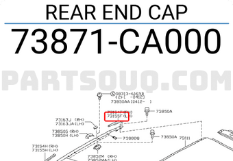 Nissan 73871CA000 REAR END CAP