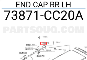 Nissan 73871CC20A END CAP RR LH