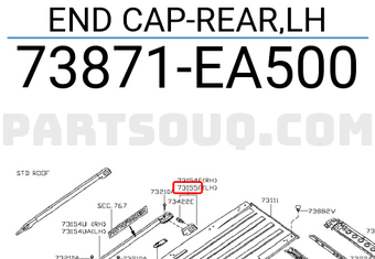 Nissan 73871EA500 END CAP-REAR,LH