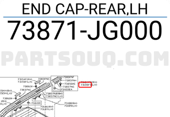 Nissan 73871JG000 END CAP-REAR,LH
