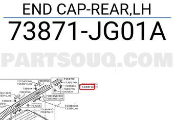 Nissan 73871JG01A END CAP-REAR,LH