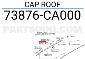 Nissan 73876CA000 CAP ROOF
