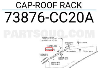 Nissan 73876CC20A CAP-ROOF RACK